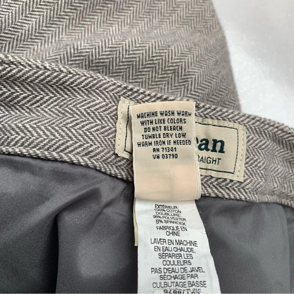 LL Bean Pants Woman 12 Trousers Classic Fit Straight Lined Pockets Career Cotton - Picture 11 of 15